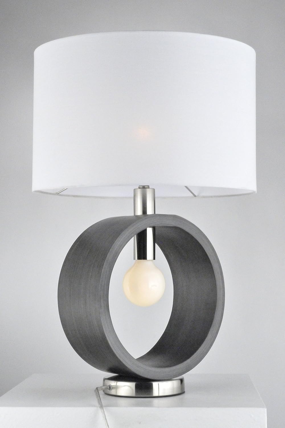 Charcoal Gray Ring Table Lamp Y869702