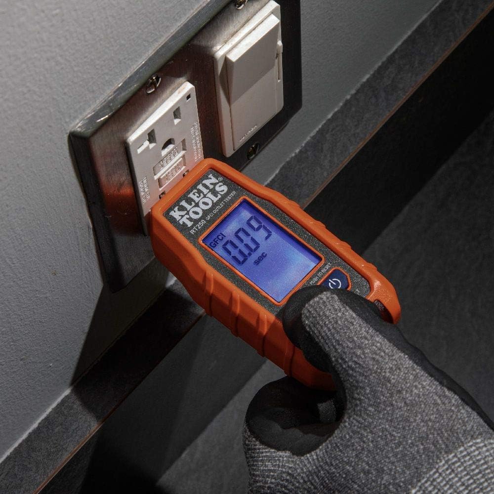 Non-Contact Voltage Tester and GFCI Receptacle Tester with LCD and Flashlight, Electrical Test Kit Pack of 2 D62489