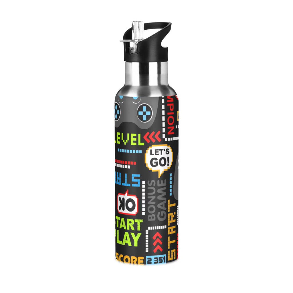Stainless Steel 20 OZ Vacuum Insulated Water Bottle with Straw Lid X144