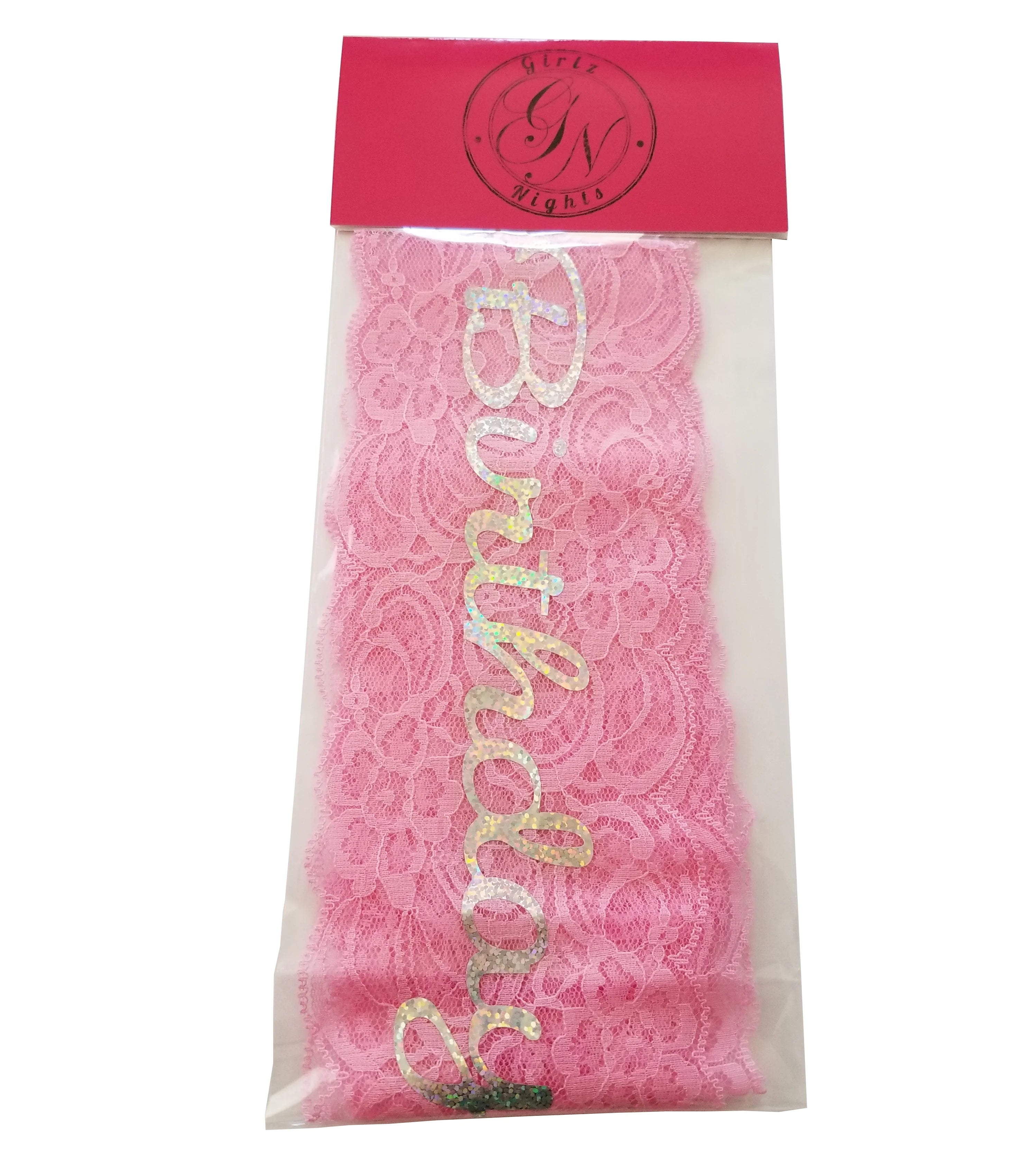 Pink Lace Birthday Sash L278753