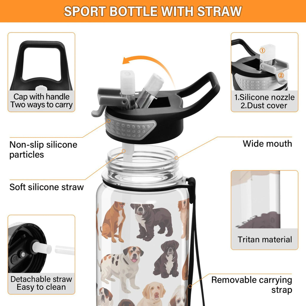 32oz Tritan Water Bottle with Straw D967