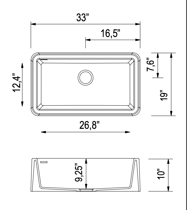 Black Metallic Apron Kitchen Sink J66004