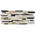 8mm Interlocking Glass and Stone Mesh-Mounted Mosaic Tile W222