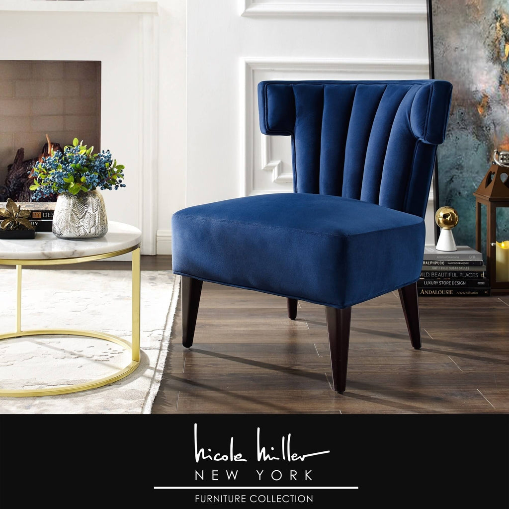 Grey Armless Velvet Accent Chair I20481