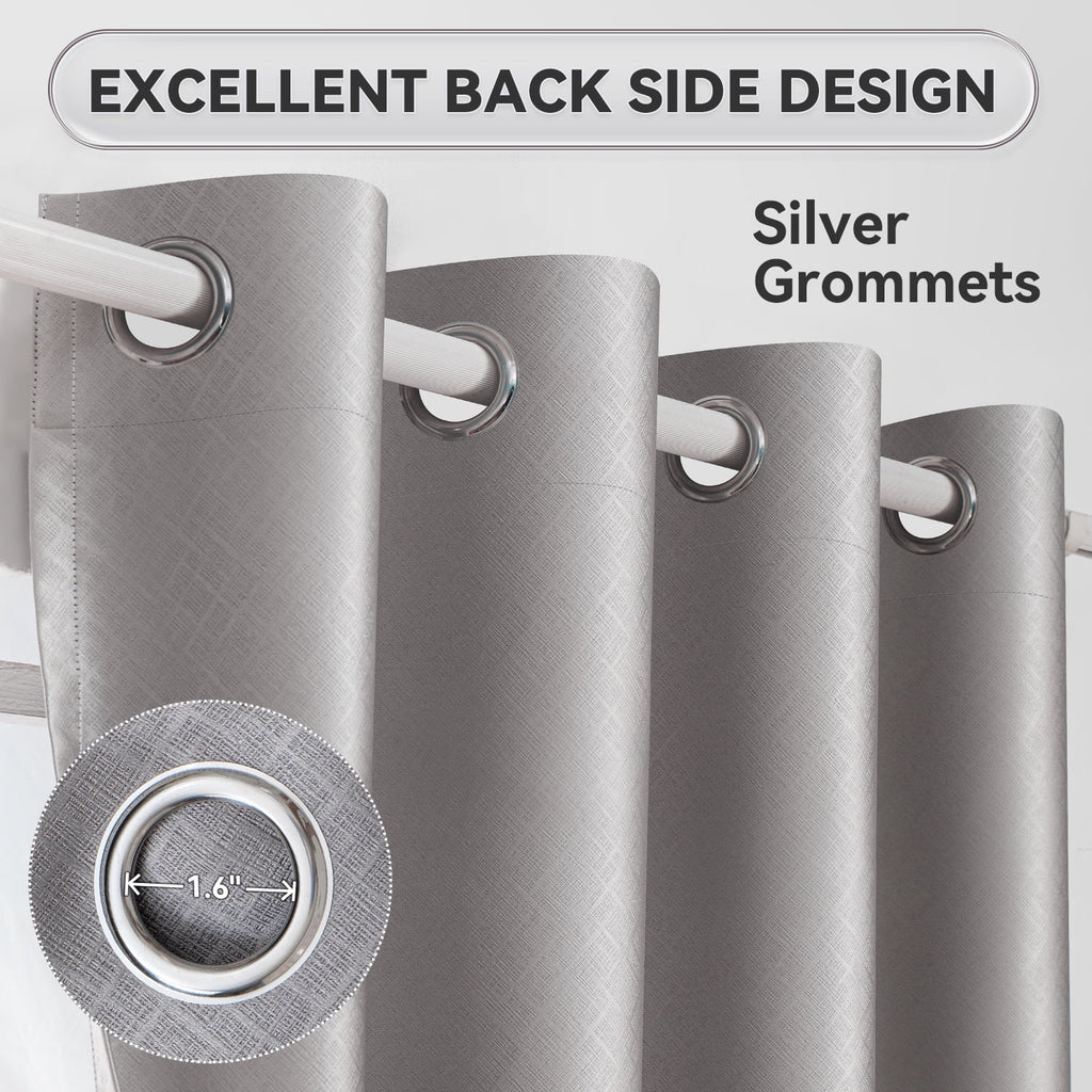 Silver Grommet Blackout Curtain Single Panel 52x95 inch F23324
