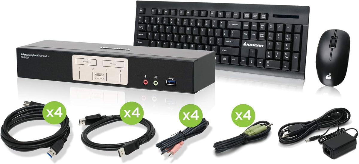 2-Port 4K DisplayPort KVMP Switch with HDMI and DisplayPort Out USB 3.0 and RS-232 E165509