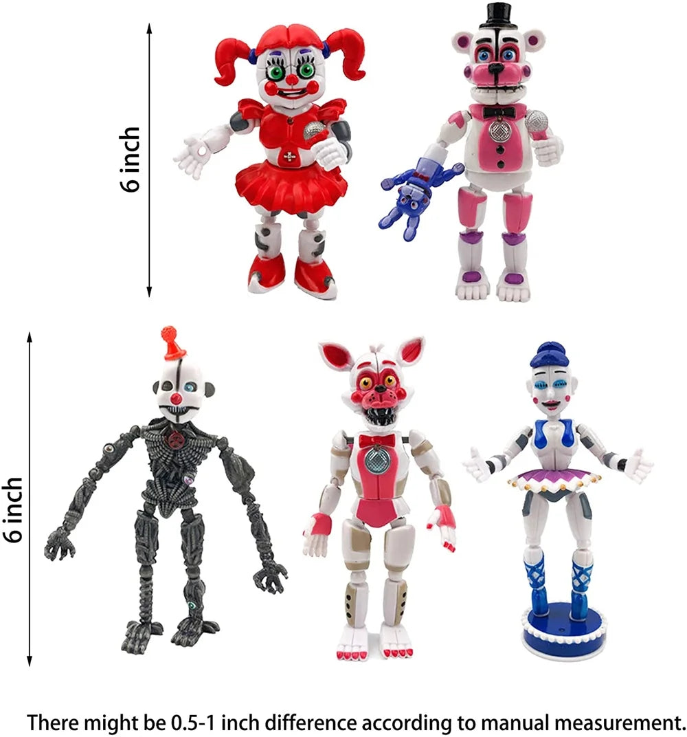 5pcs Five Nights at Freddy's Sister Location Action Figures N9337