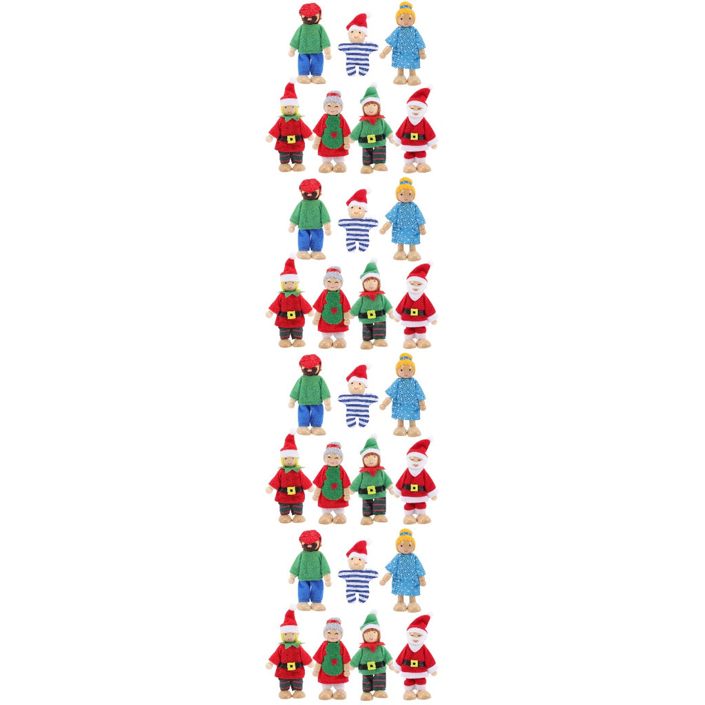 28 pcs Wooden Doll Playset M823713