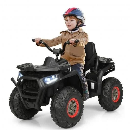 Black Kids Electric 4-Wheeler ATV Quad with MP3 and LED Lights Y163