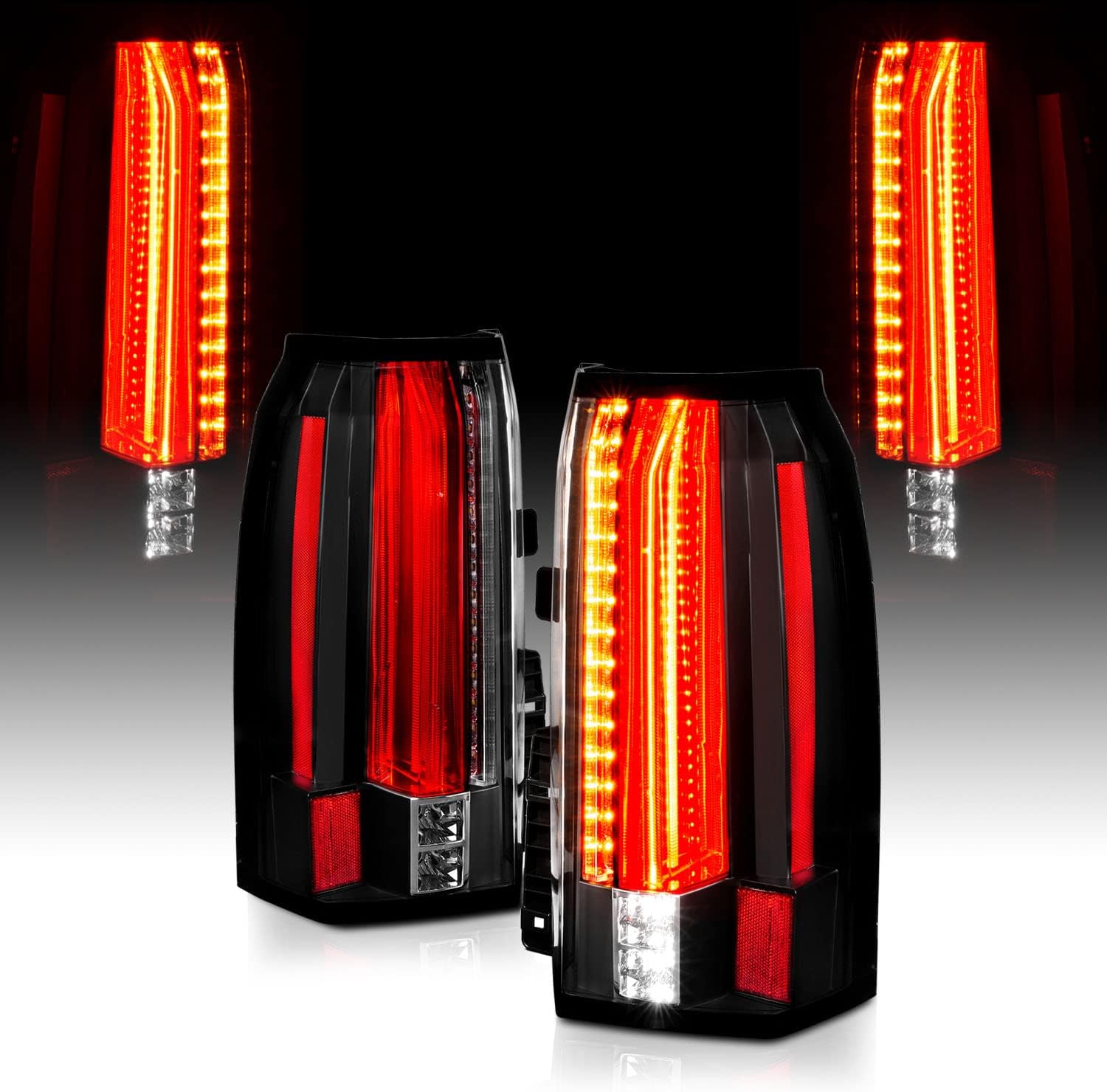 Black LED Parking Light Bar Brake and Reverse Tail Lights N946