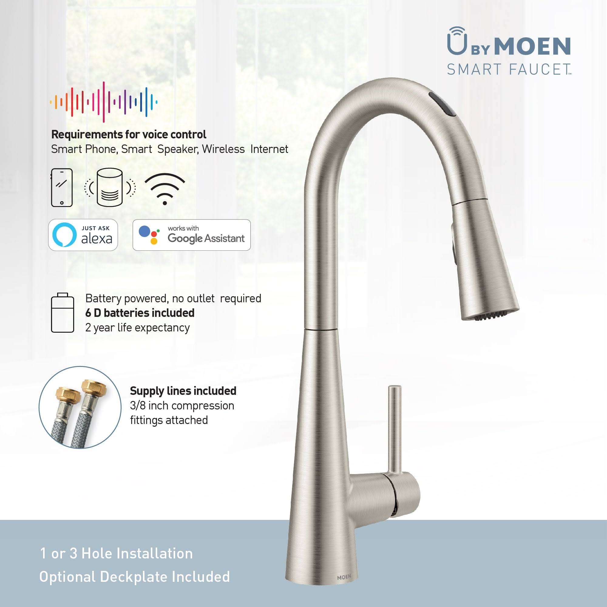 Chrome One-Handle Pulldown Kitchen Faucet C1099
