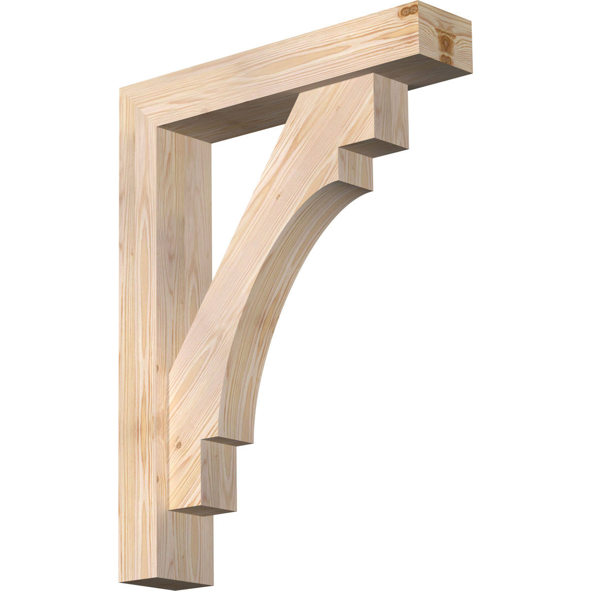 5 1/2x22W x 26x22D x 34x22H Douglas Fir Bracket P6984