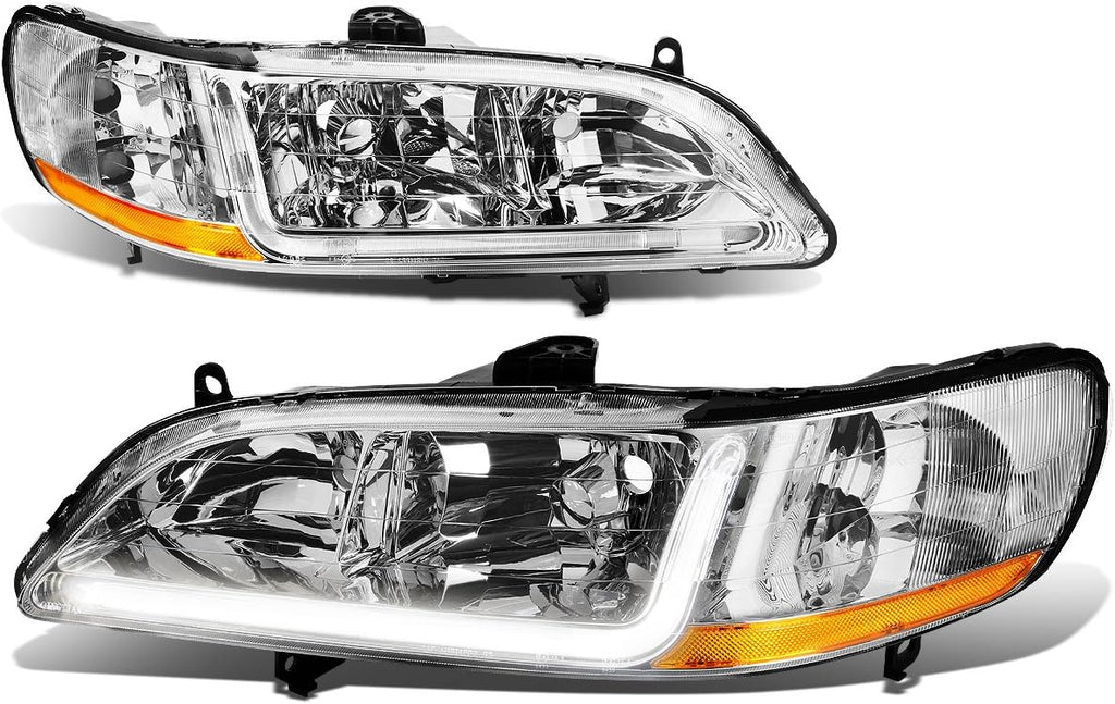 Chrome Housing LED DRL Headlights Assembly F6089
