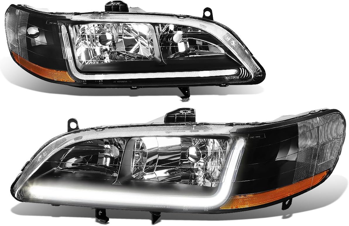 Chrome Housing LED DRL Headlights Assembly F6089