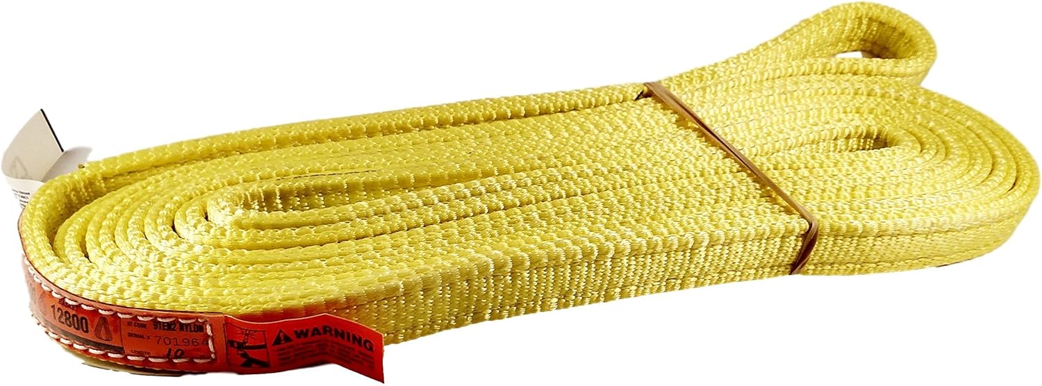 2 Ply Endless Nylon Lifting Slings, 12,800 lbs Vertical, 2x10' X63648