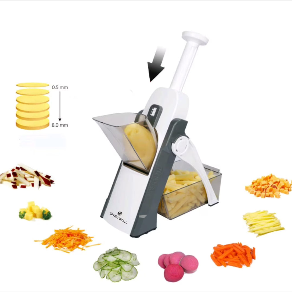 Stainless Steel Vegetable Chopper with 8 Slides F730