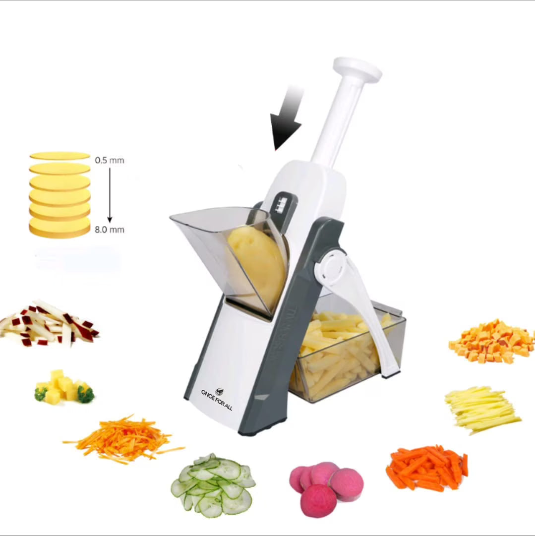 Stainless Steel Vegetable Chopper with 8 Slides F730