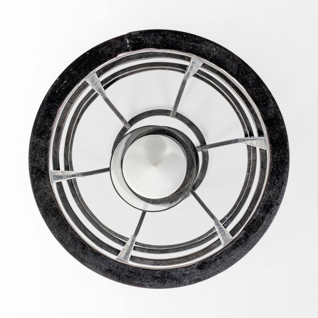 Black Metal Candle Holder Lantern C799