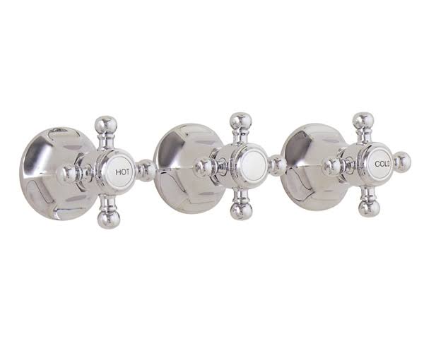 Polished Brass Three Handle Tub and Shower Trim K9886