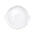 White Stone Baroque Pie Dish U717