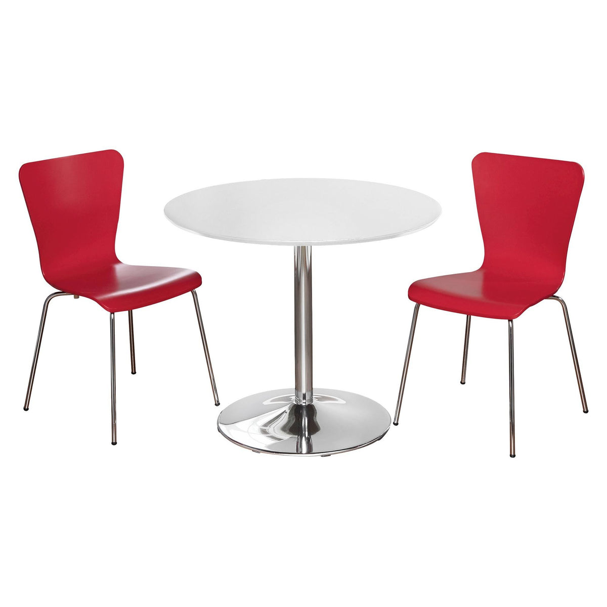 White Red 3 Piece Dining Set E346446