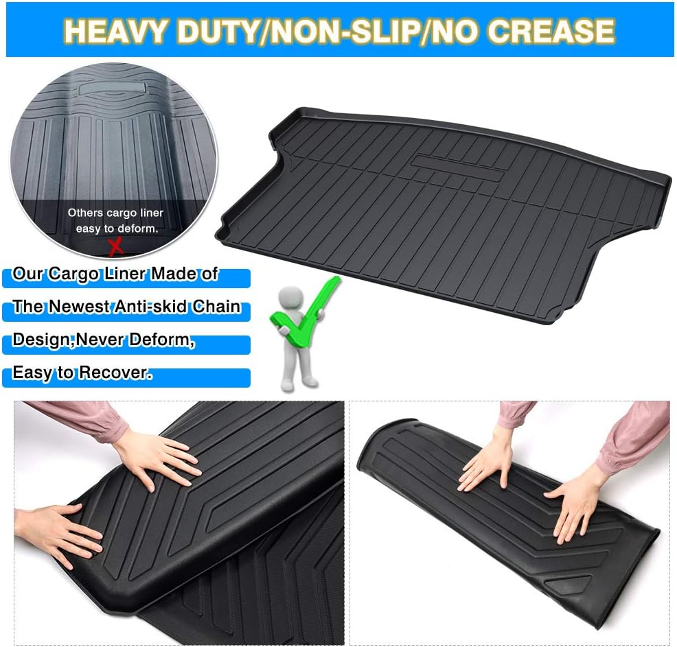 Custom Fit Cargo Liner Trunk Mat for Nissan Rogue 2014-2020 T32, Pack of 2 K80131