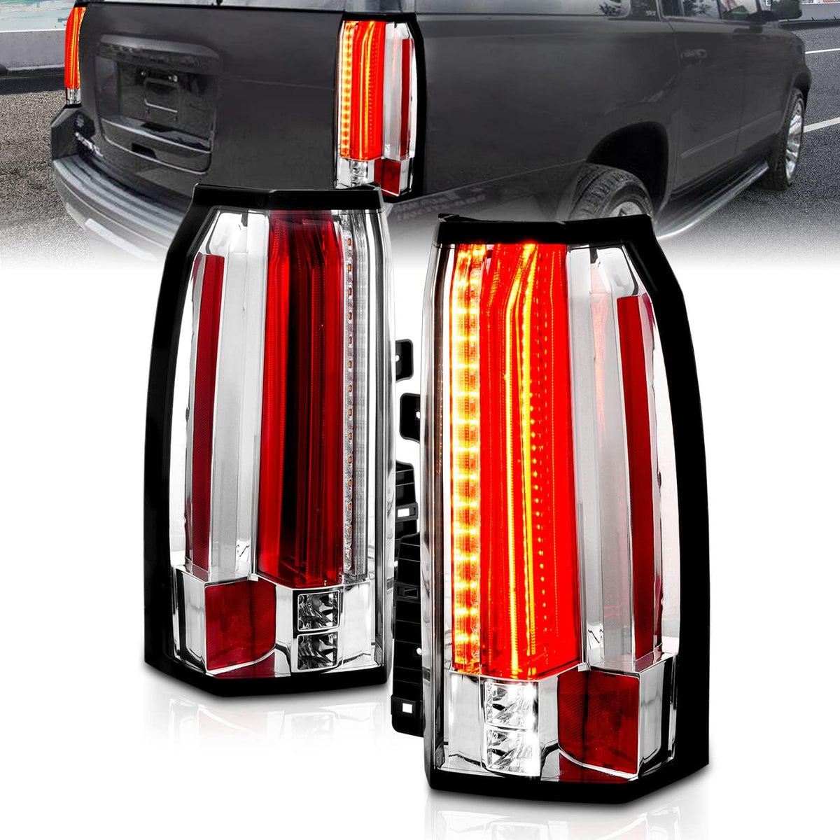 Black LED Parking Light Bar Brake and Reverse Tail Lights N946