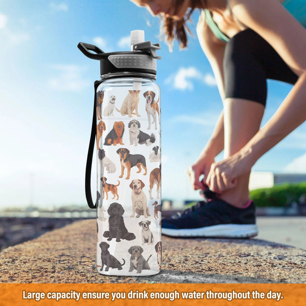 32oz Tritan Water Bottle with Straw D967