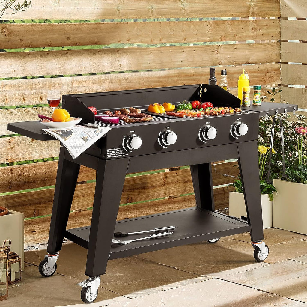 4 Burner Propane Gas Grill with Two Cooking Grate Q919973