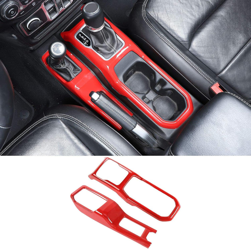 Carbon Fiber Gear Shift Panel Cover for Jeep Wrangler JL Pack of 2 N72721