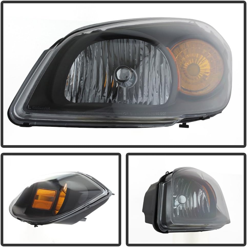Black Headlights HeadLamps Driver + Passenger Side C3030