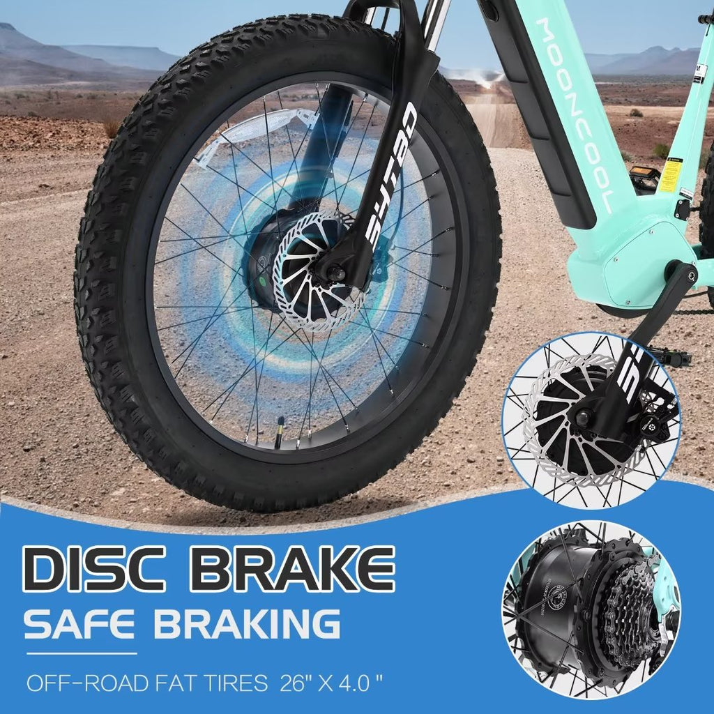 26" Fat Tire Electric Mountain Bike with Dual Motor Y2352