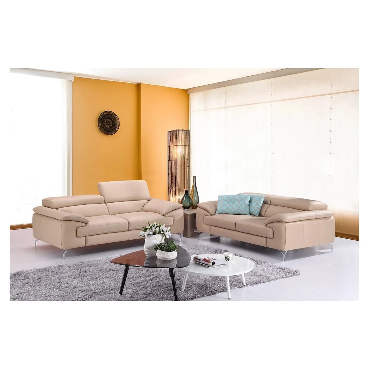 Italian Leather Sofa J590755