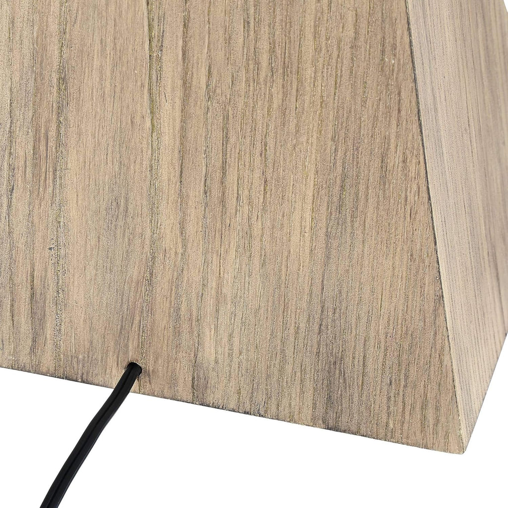 Tall Arched Floor Lamp Dark Gray Black Wood Mica Drum Shade E185