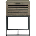 Slate Gray Slat Door Side Table E4387