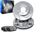 Slotted Brake Rotors Kit & Semi-Met Brake Pads G28004