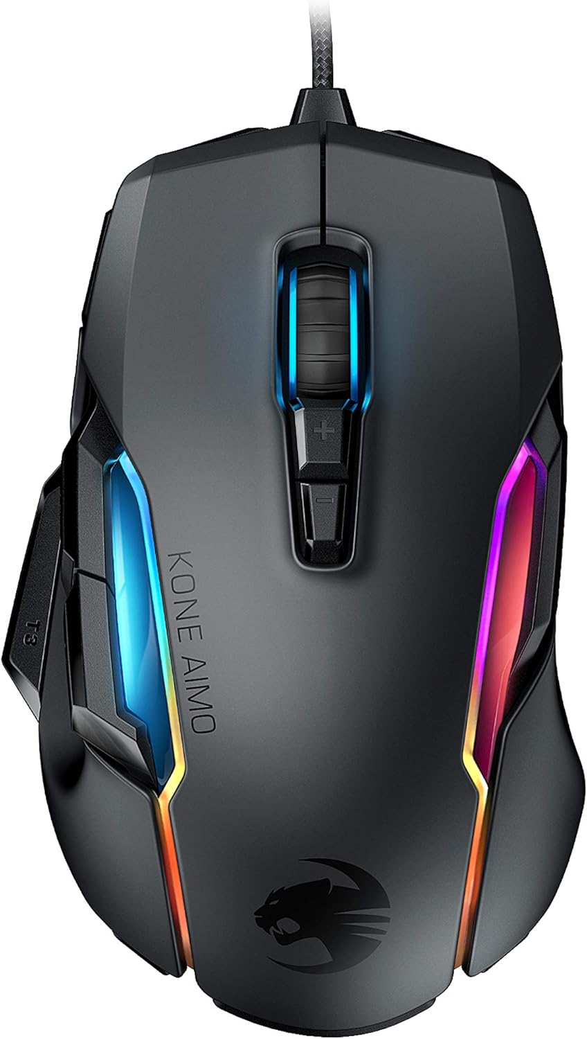 PC Gaming Mouse, Optical, RGB Backlit, 23 Programmable Keys, Black O107719