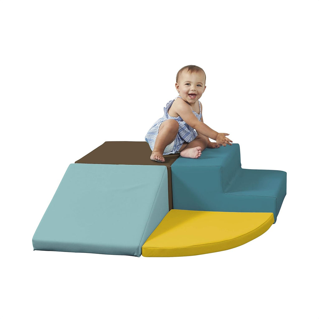 Navy/Powder Blue 4-Piece Soft Foam Play Structure D149919