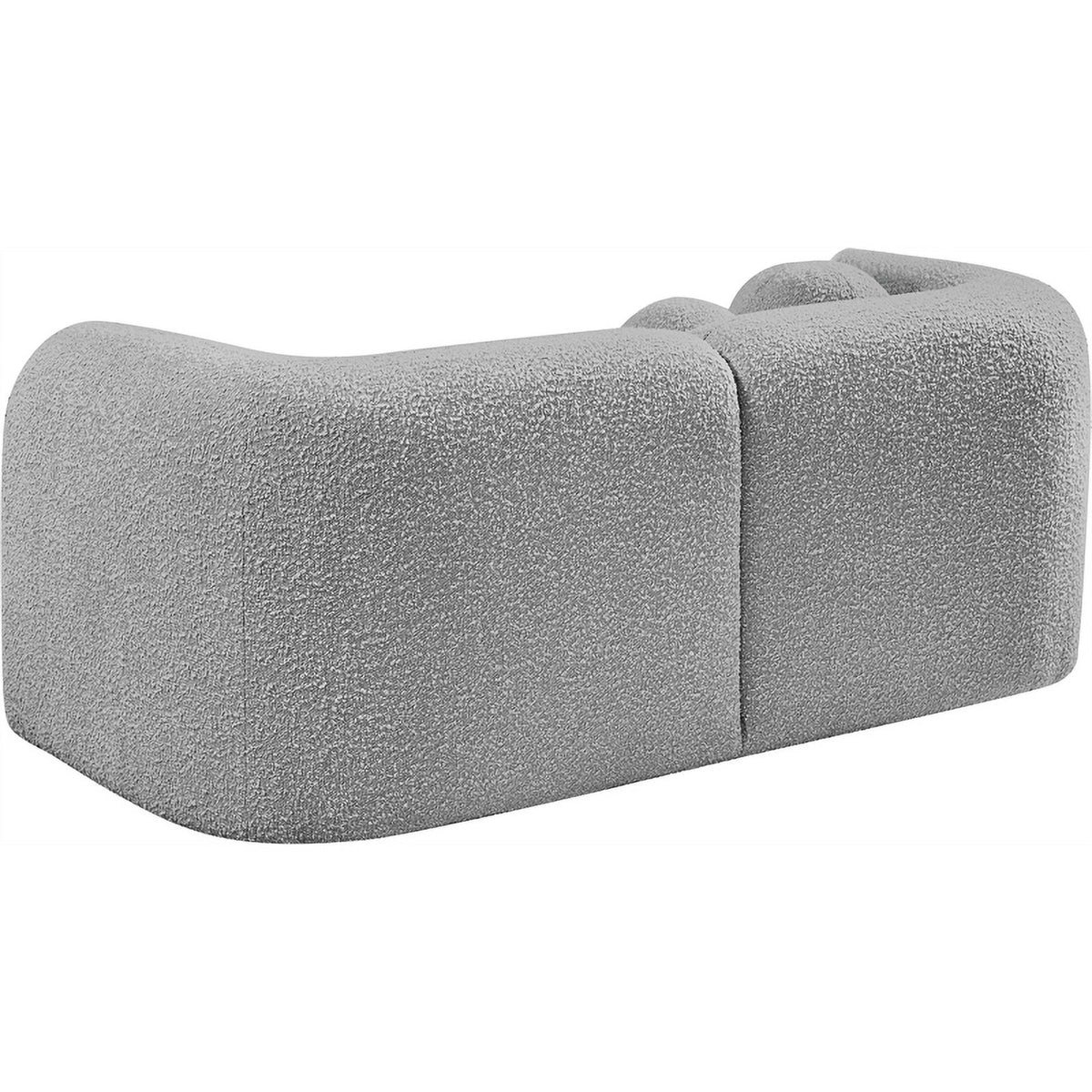 Grey Boucle Fabric Loveseat C922