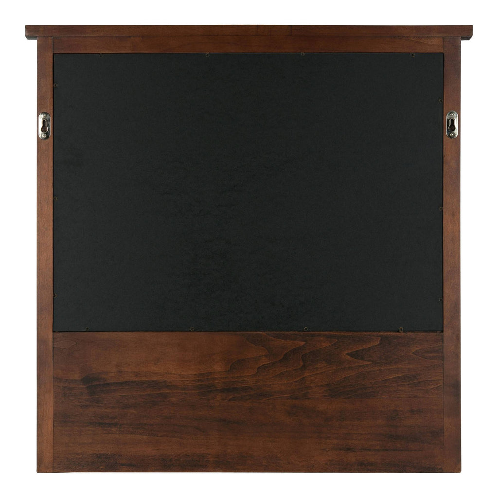 Decorative Rustic Wood Home Organizer with Chalkboard, Pockets, and Key Hooks R686