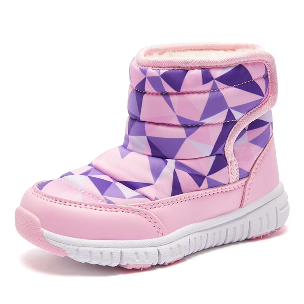 Kids Snow Boots Winter Waterproof Slip Resistant Shoes U954