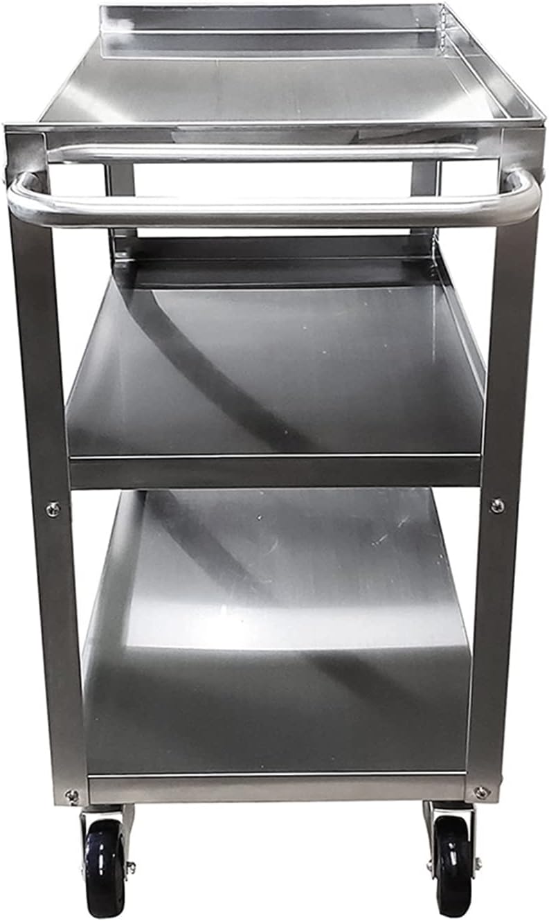 Stainless Steel 3 Shelf Utility Cart on Wheels with Handle O205902