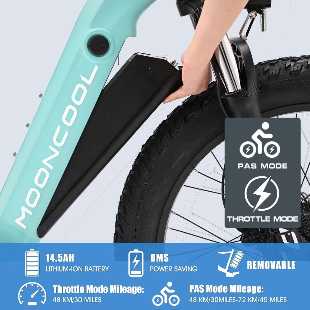 26" Fat Tire Electric Mountain Bike with Dual Motor Y2352