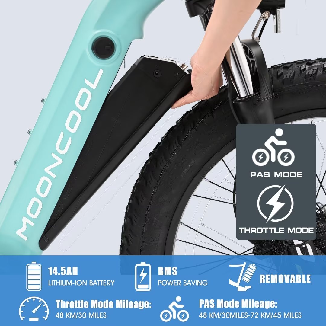 26" Fat Tire Electric Mountain Bike with Dual Motor Y2352