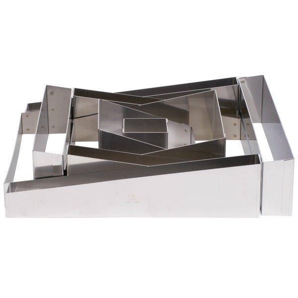 3 1/16x22 Stainless Steel Square Cake Mold Set V554959