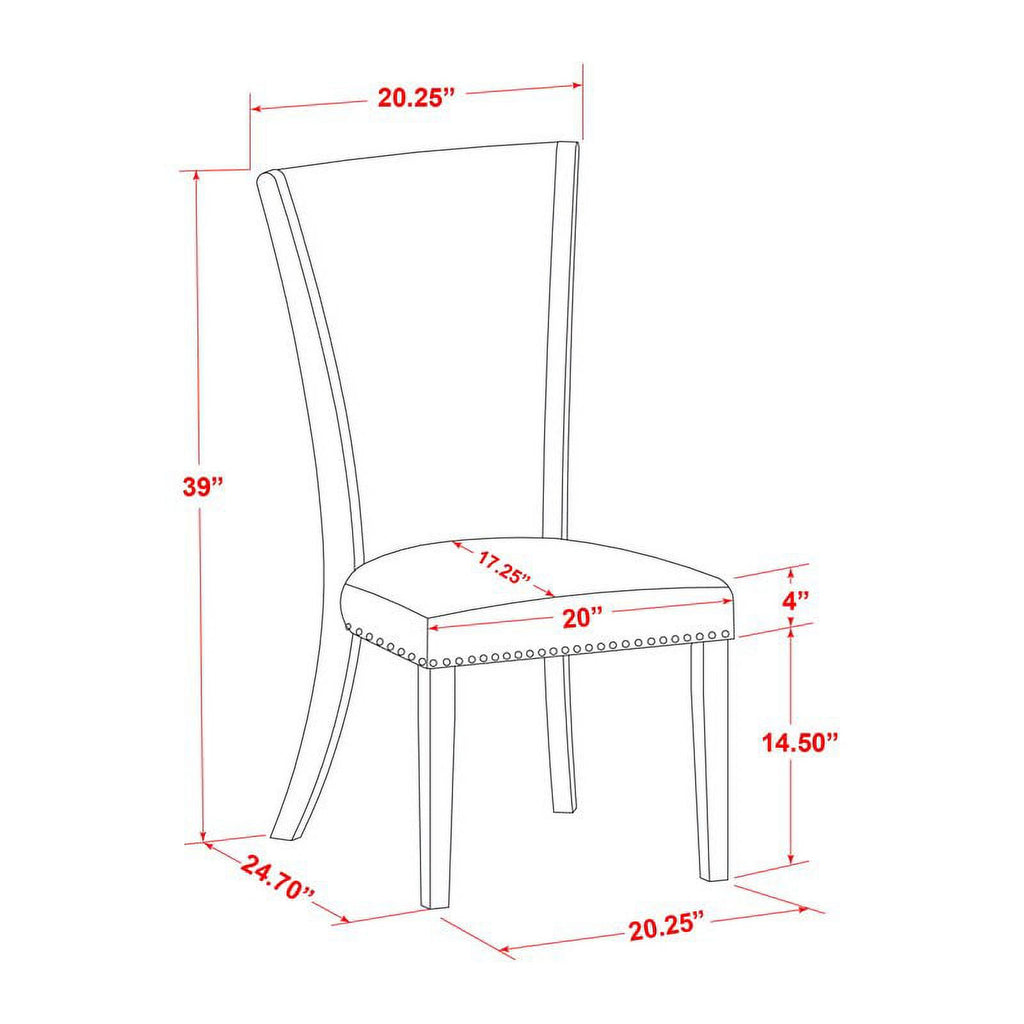 Walnut/Tan Fabric/Wood Dining Chair (Set of 2) C661204