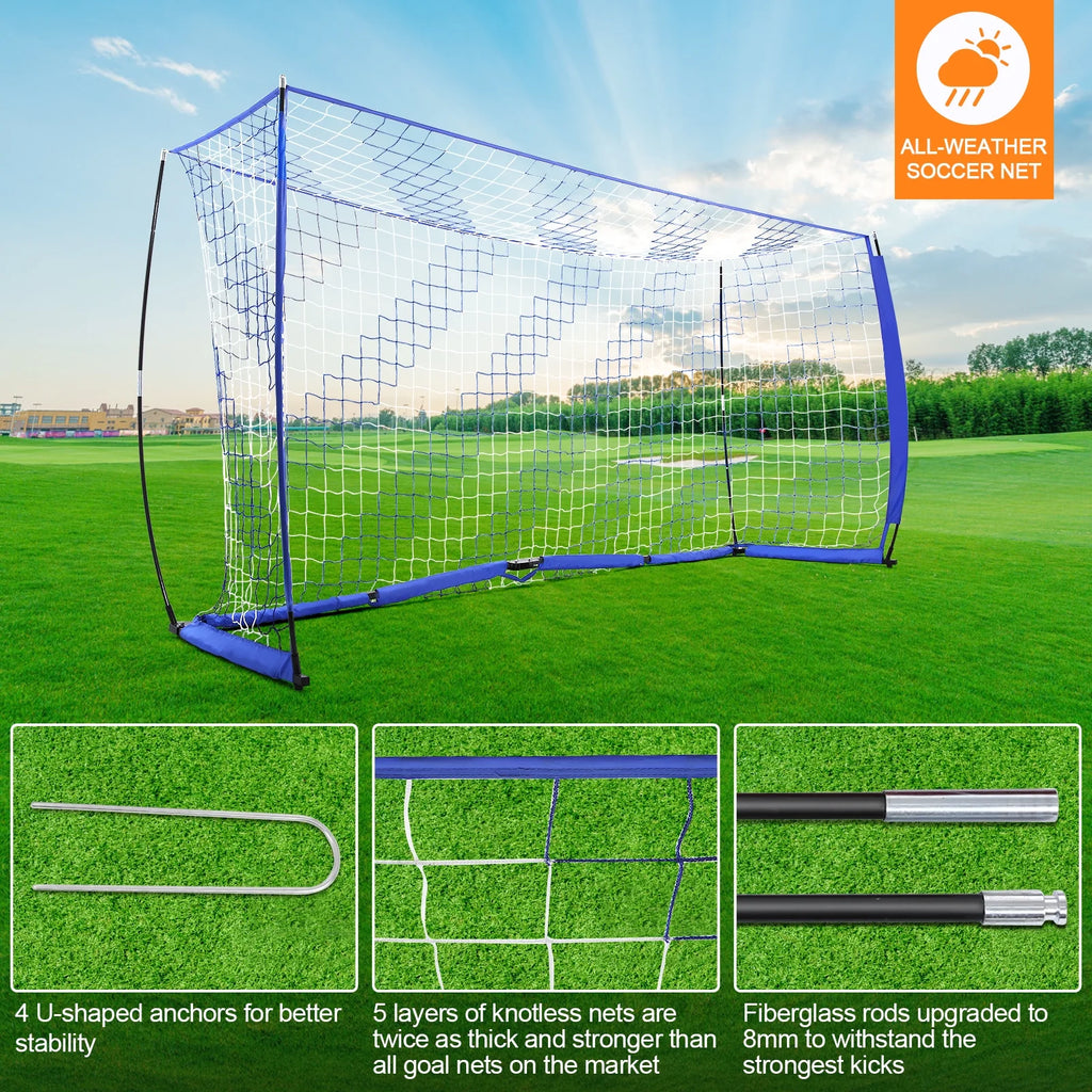 12 x 6 ft Portable Soccer Goal with Carry Bag P351987