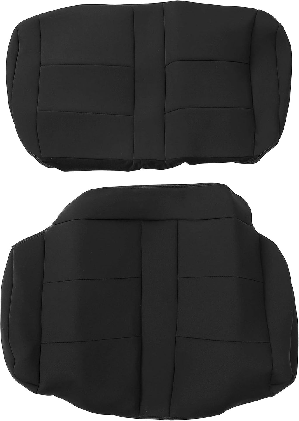 Black Cloth Front and Rear Seat Covers Set D834204