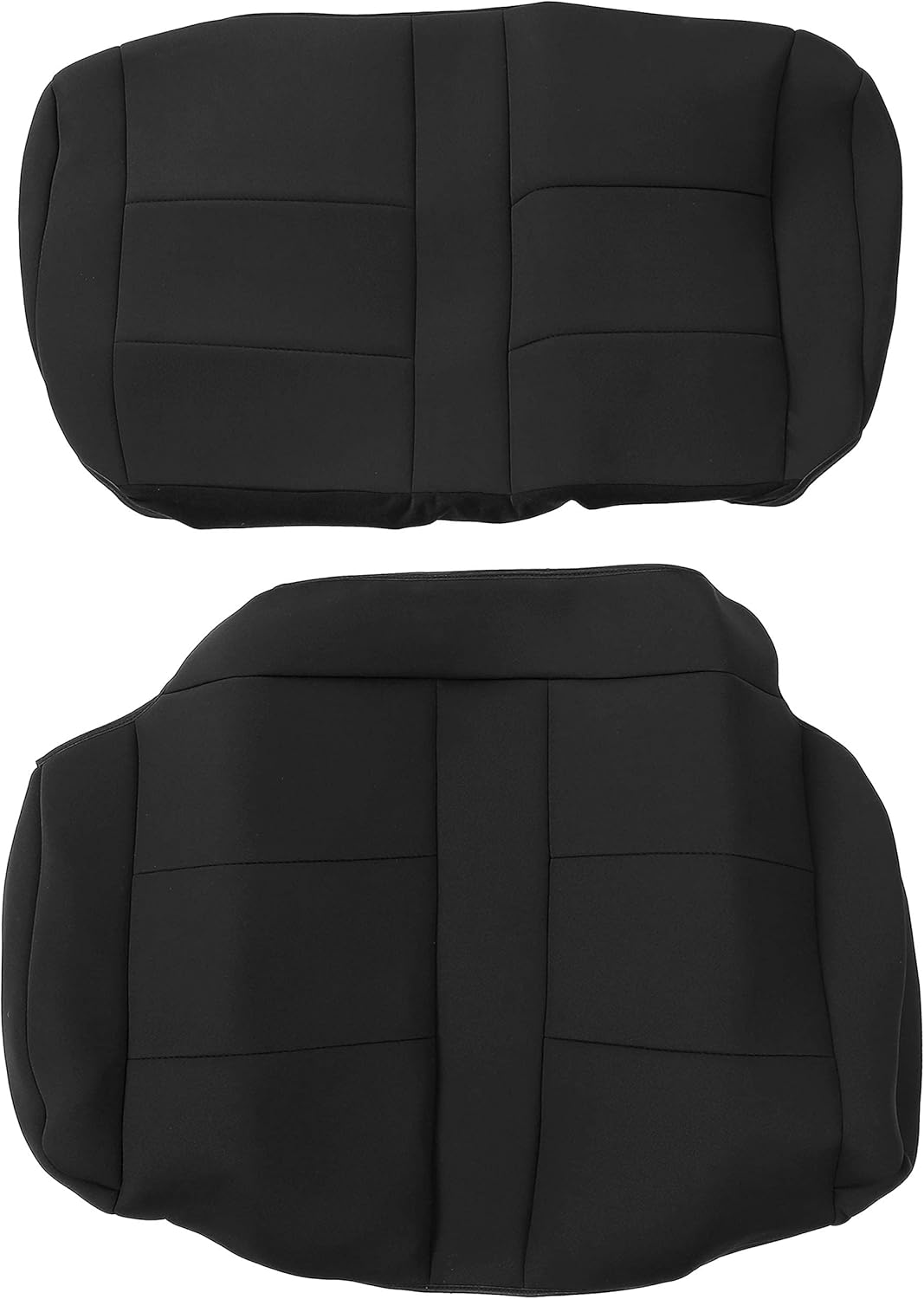 Black Cloth Front and Rear Seat Covers Set D834204
