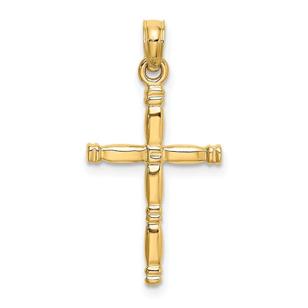 14k Gold Cross Pendant Necklace A93666